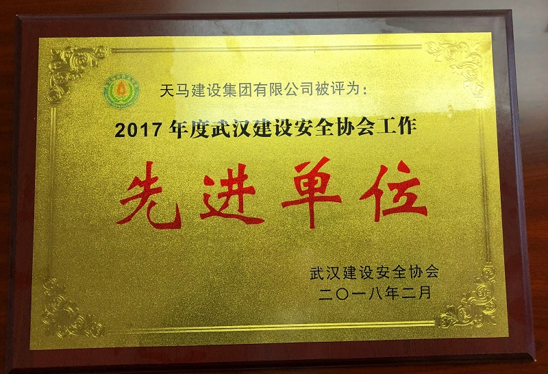 2017年度武漢市建設(shè)工程安全文明施工先進單位